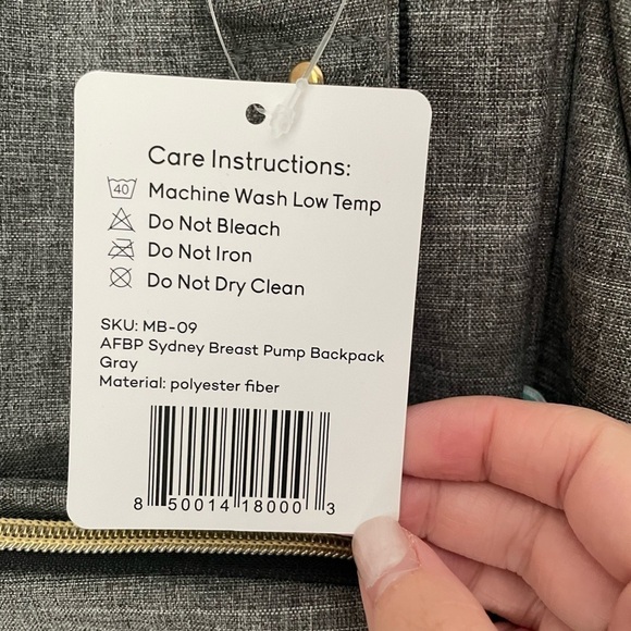 Afbp Sydney Breast Pump Backpack Gray New With Tags - Picture 4 of 10